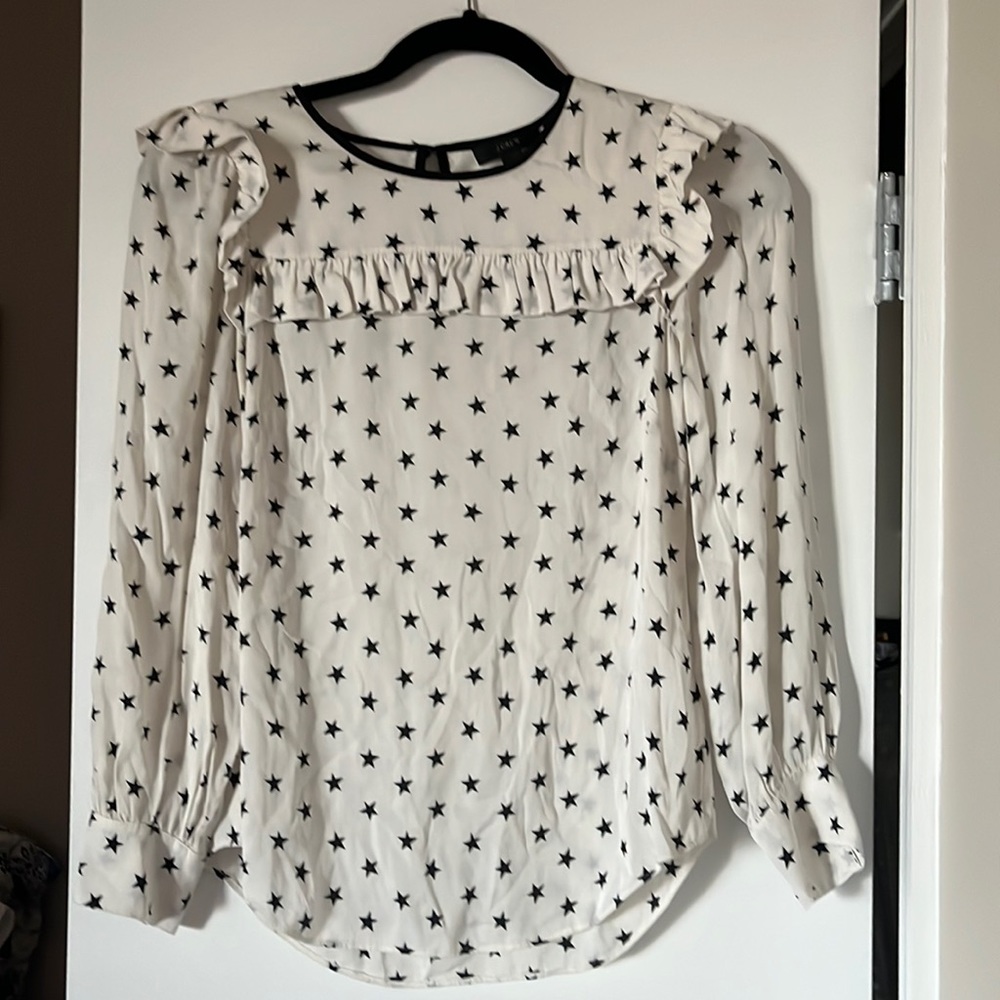 J. Crew Silk Star Blouse